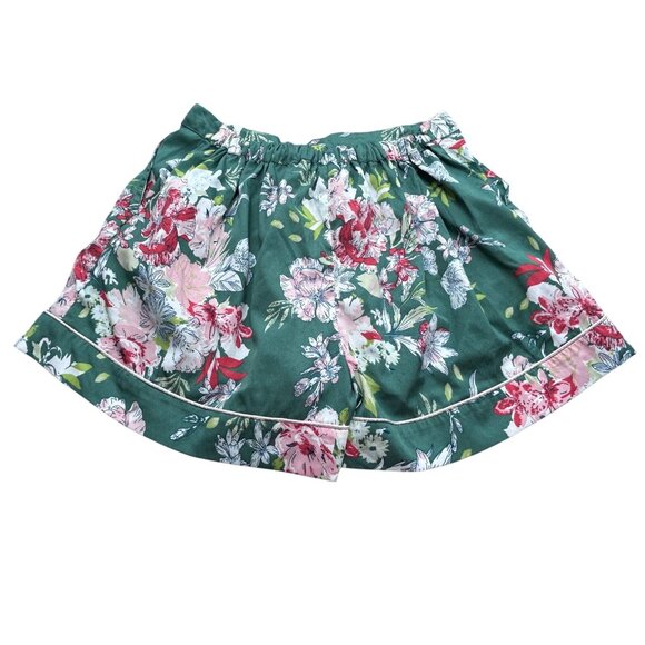 Cynthia Rowley Womens Floral Sleep Shorts - Green & Pink M - Picture 2 of 7